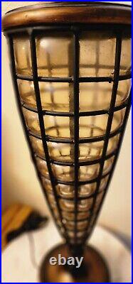 FINE ART LAMPS BRAND Caged Blown Glass Table Lamp