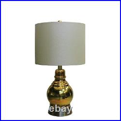 Fangio Lighting 22.5 in. Antique Brass & Glass Table Lamp