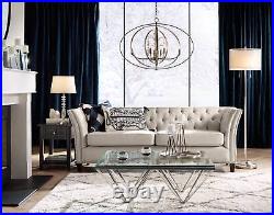 Flora Modern Table Lamp 25 1/4 High Crystal Glass Nickel Bedroom Living Room