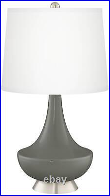 Gauntlet Gray Gillan Glass Table Lamp with Dimmer