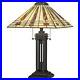 Geometric 2 Light Tiffany Table Lamp Tiffany Table Light Table Lamps