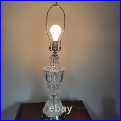 Glass/ Crystal table lamp vintage antique Underwriters Laboratory # BB-1857