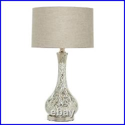 Glass Room Table Lamp Accent Lamp with Faux Mercury Glass Finish, Lamp 14 x