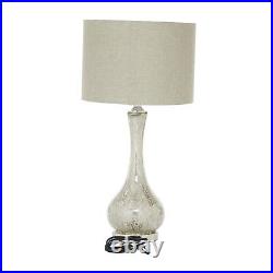 Glass Room Table Lamp Accent Lamp with Faux Mercury Glass Finish, Lamp 14 x