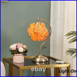 Glass Table Lamp Cherry Blossom Creative Style Stained Glass Table Lamp &Petal