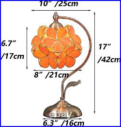 Glass Table Lamp Cherry Blossom Creative Style Stained Glass Table Lamp &Petal