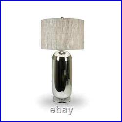 Glass table lamp, glass body, chrome finish, 31.5'' Height