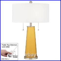 Goldenrod Peggy Glass Table Lamp With Dimmer