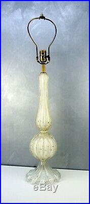 Gorgeous Mid Century Barovier TOSO Fluted MURANO Art GLASS Table Lamp ITALY Gold
