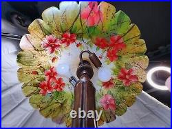 Gorgeous Vintage Tiffany Style Hand Painted Lamp