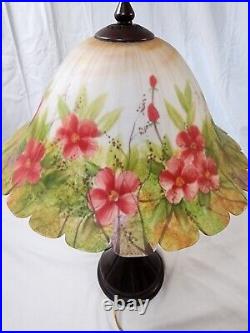 Gorgeous Vintage Tiffany Style Hand Painted Lamp