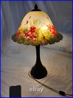 Gorgeous Vintage Tiffany Style Hand Painted Lamp