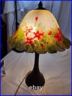 Gorgeous Vintage Tiffany Style Hand Painted Lamp