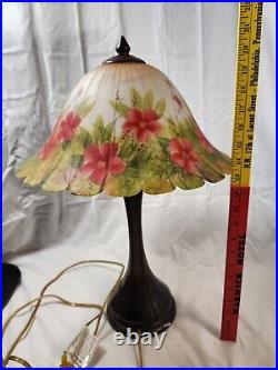 Gorgeous Vintage Tiffany Style Hand Painted Lamp