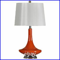 GwG Outlet Glass Table Lamp in Retro Orange Finish
