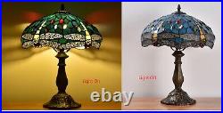 H18 Green Dragonfly Stained Glass Tiffany Table Lamp Desk Light for Home Decor