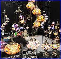 HAND MADE, TURKISH, MOROCCAN MOSAIC LAMP, Glass Table 3 Lamp LIGHT, Home Decor, GIFT