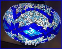 HANDMADE TURKISH MOSAIC LAMP 7pcs Glass FLOOR TABLE BALL LIGHT MULTI COLOR HOME