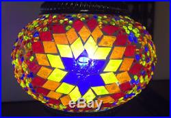 HIGH QUALITYTurkish Moroccan Mosaic Shimmer Handmade Floor Lamp 5 Medium Globes