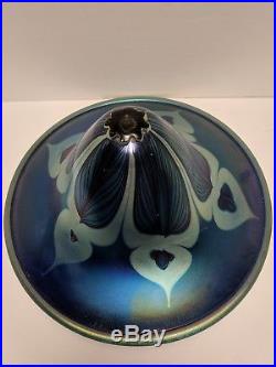 Hand Blown Art Glass Lamp and Shade By Phoenix Studios (Signed Carl Radke)