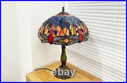 Handmad Table Lamp Dragonfly Tiffany Style Stained Glass Home Decor 14/18 Tall