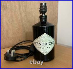 Hendricks Gin bottle light Upcycled light Bottle table lamp
