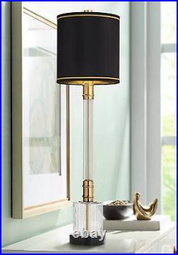 Heyden Modern Console Buffet Table Lamp 34 3/4 Tall Glass Gold for Living Room