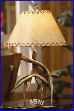 High Country Antler Table Lamp Whitetail Deer Rustic Lake Cabin Lodge 28.5H