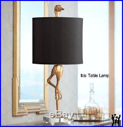 Ibis Table Lamp Black & Gold 05206 Horchow Heron Crane Bird 35H by Cyan Design