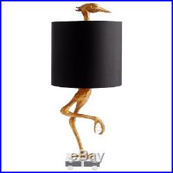 Ibis Table Lamp Black & Gold 05206 Horchow Heron Crane Bird 35H by Cyan Design