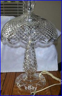 Irish Waterford Crystal ACHILL 19 Table Lamp Crystal Shade Made in Ireland