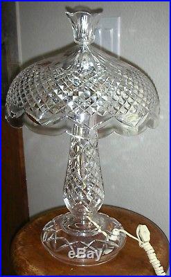 Irish Waterford Crystal ACHILL 19 Table Lamp Crystal Shade Made in Ireland