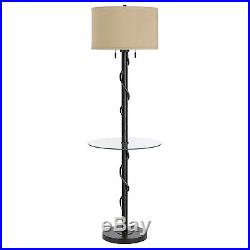 Iron Vine Springs Floor Lamp with Glass Table