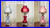 Isabel Handblown Glass Vintage Style Hurricane Table Lamp