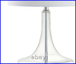 JONATHAN Y 25.5 Glass Teardrop LED Table Lamp, Clear/Chrome (Set of 2) Cecile