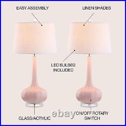 JONATHAN Y JYL1079A-SET2 Set of 2 Table Lamps Bette 28.5 Glass LED Table Lamp