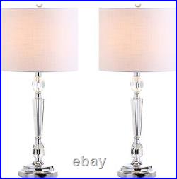 JONATHAN Y Set of 2 Table Lamps Victoria 27 Crystal LED Table Lamp