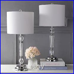 JONATHAN Y Set of 2 Table Lamps Victoria 27 Crystal LED Table Lamp