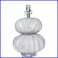 Jamie Young Pricilla Double Gourd Table Lamp Taupe Glass