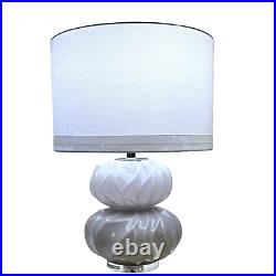 Jamie Young Pricilla Double Gourd Table Lamp Taupe Glass