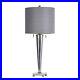 Jasper Chrome Transitional Glass Body Table Lamp, Light Grey by StyleCraft