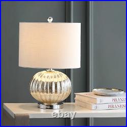 Judith 21 Mercury Glass LED Table Lamp, Silver/Ivory
