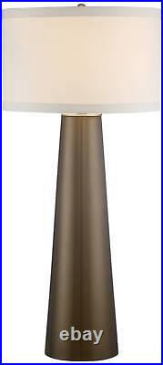 Karen Modern Table Lamp 36 Tall Dark Gold Tapered Glass for Bedroom Living Room