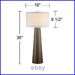 Karen Modern Table Lamp 36 Tall Dark Gold Tapered Glass for Bedroom Living Room