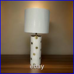 Kate Spade New York Pavilion Gold Polka Dot Table Lamp With Shade Modern Desig