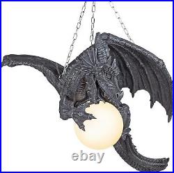 Katlot Nights Fury Dragon Gothic Decor Hanging Light Fixture, 21 Inch, Greystone