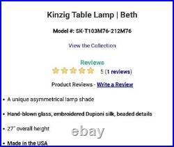 Kinzig Handcrafted Lamp Beth EUC (offers welcome)