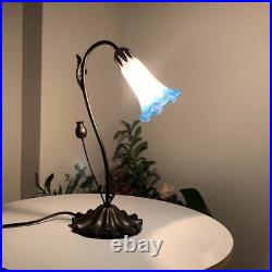 L10852 Lily Flower Blown Glass Accent Table Lamp For Living Room Bedroom Decorat