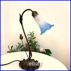 L10852 Lily Flower Blown Glass Accent Table Lamp For Living Room Bedroom Decorat