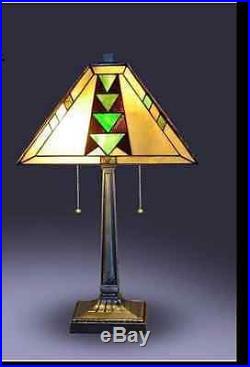 Lamp Set Tiffany Style Living Room Floor Table Mission Craftsman Stained Glass